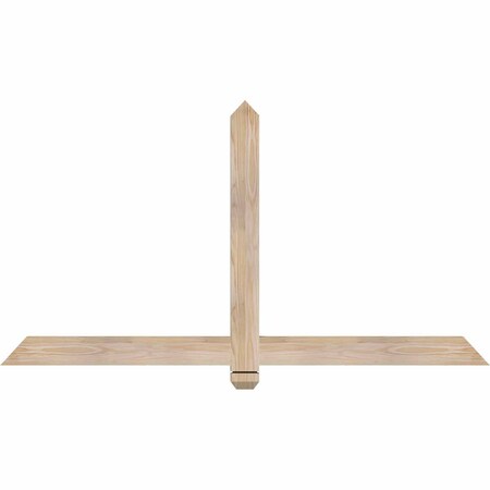Ekena Millwork Eugene Smooth Timber Gable Bracket, Douglas Fir, 60"W x 32"H x 1 1/2"D x 3 1/2"F, 13/12 Pitch GBW060X32X0204EUG00SDF